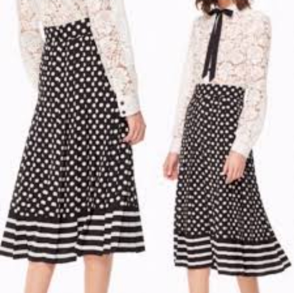 Kate Spade Black and White Polka Dot Skirt